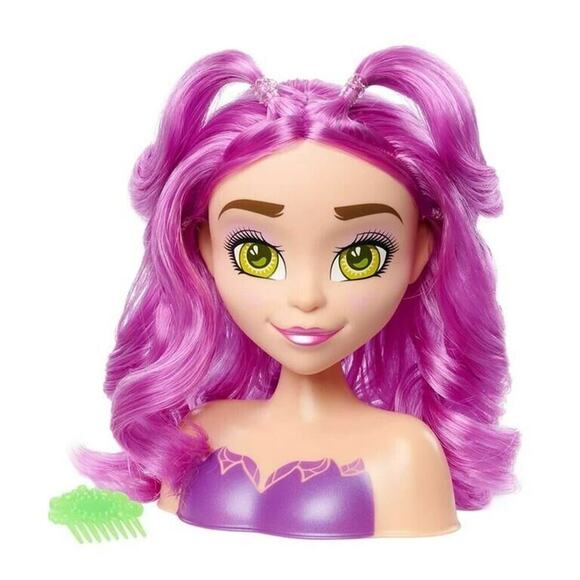 Hairmazing Fairy Mini Styling Head Toy Features Beautiful, Wavy Purple Hair New - Picture 3 of 11